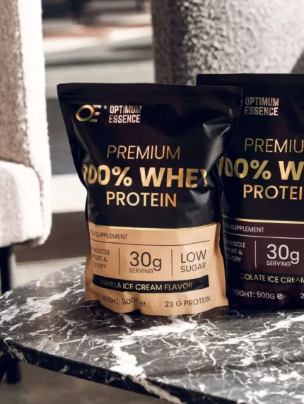 Premium Whey Protein Vanilla Ice Cream 900g | Vassleprotein Sverige | OptimumEssence®