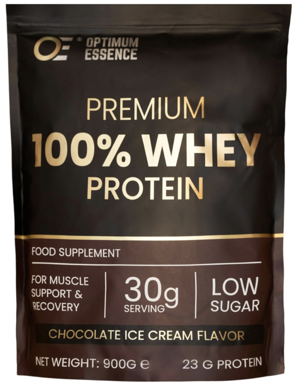 Premium Whey Protein Chocolate Ice Cream 900g | Vassleprotein Sverige | OptimumEssence®
